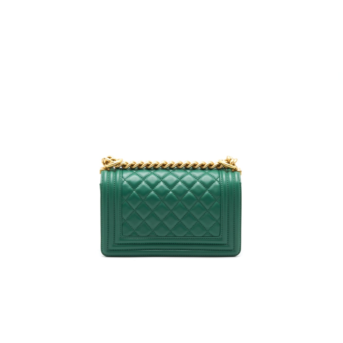 Chanel Small Leboy Lambskin Green GHW Handbag