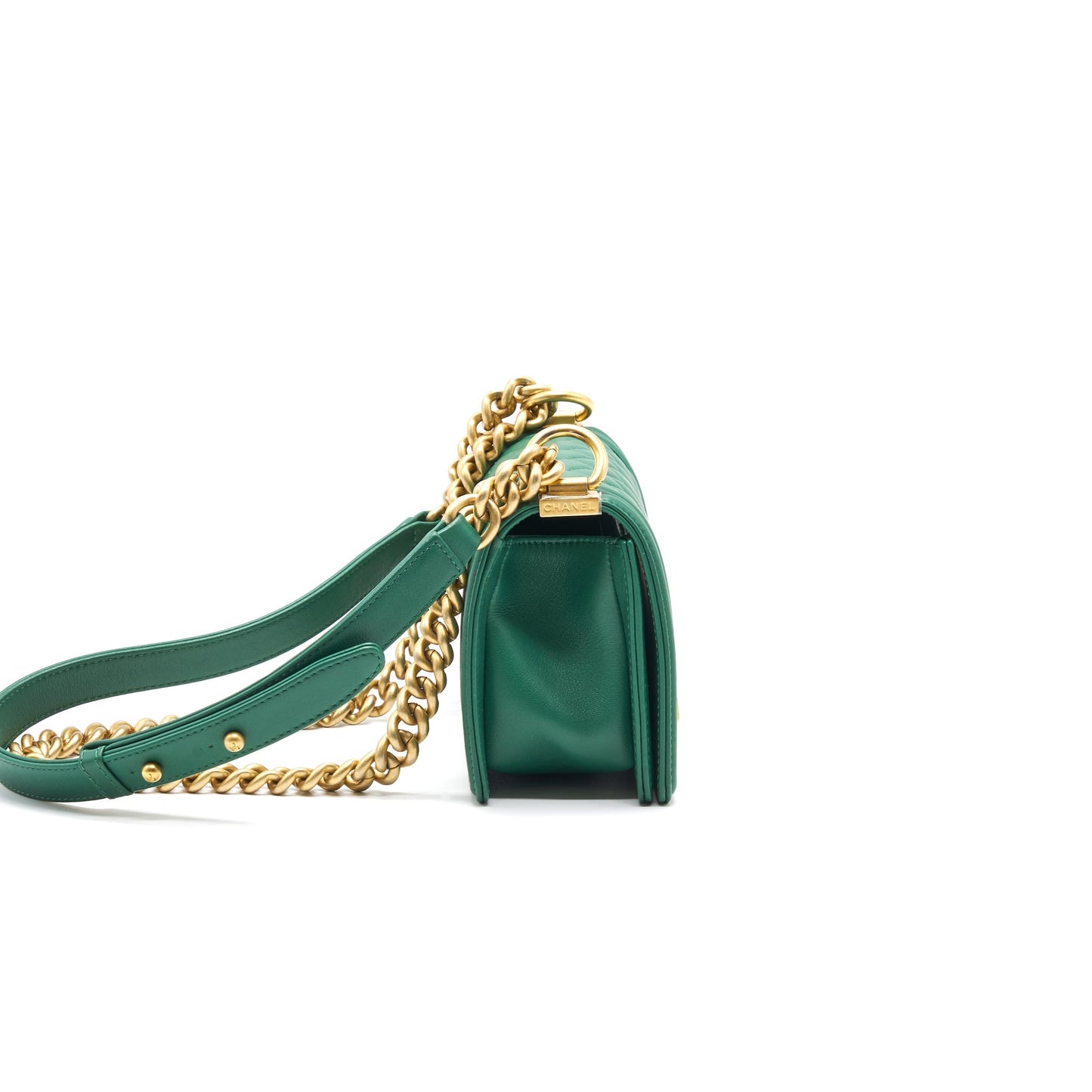Chanel Small Leboy Lambskin Green GHW Handbag