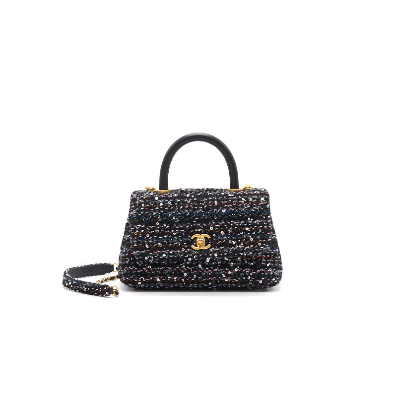 Chanel Small Cocohandle Pre-Fall 2020 Tweed Handbag