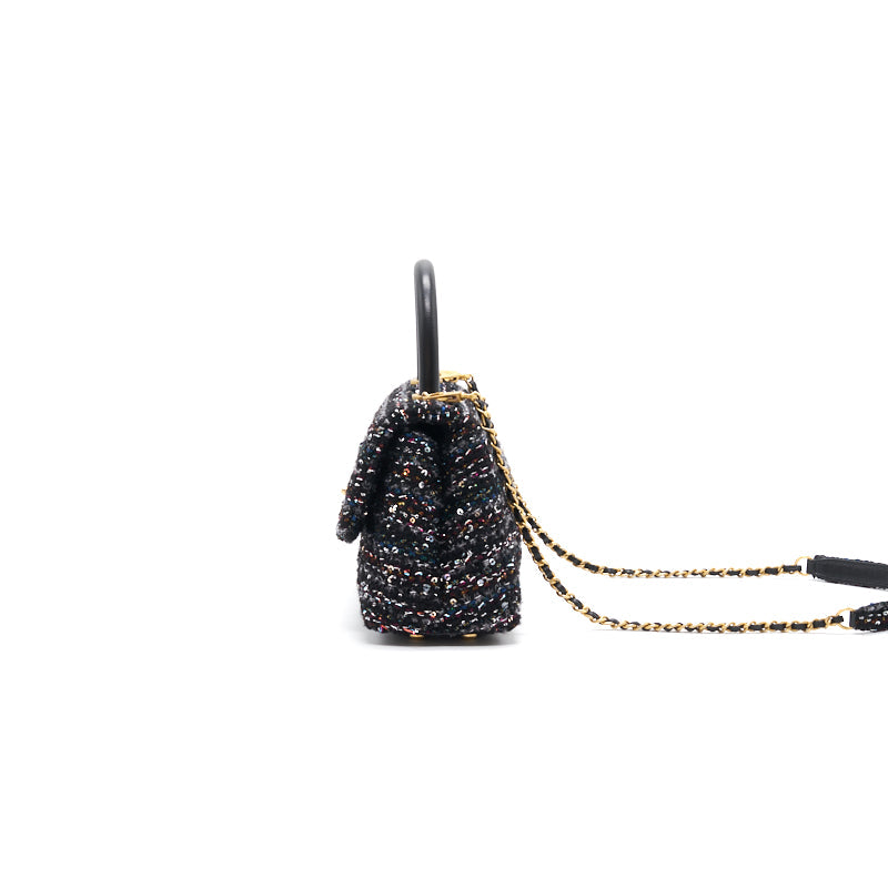 Chanel Small Cocohandle Pre-Fall 2020 Tweed Handbag
