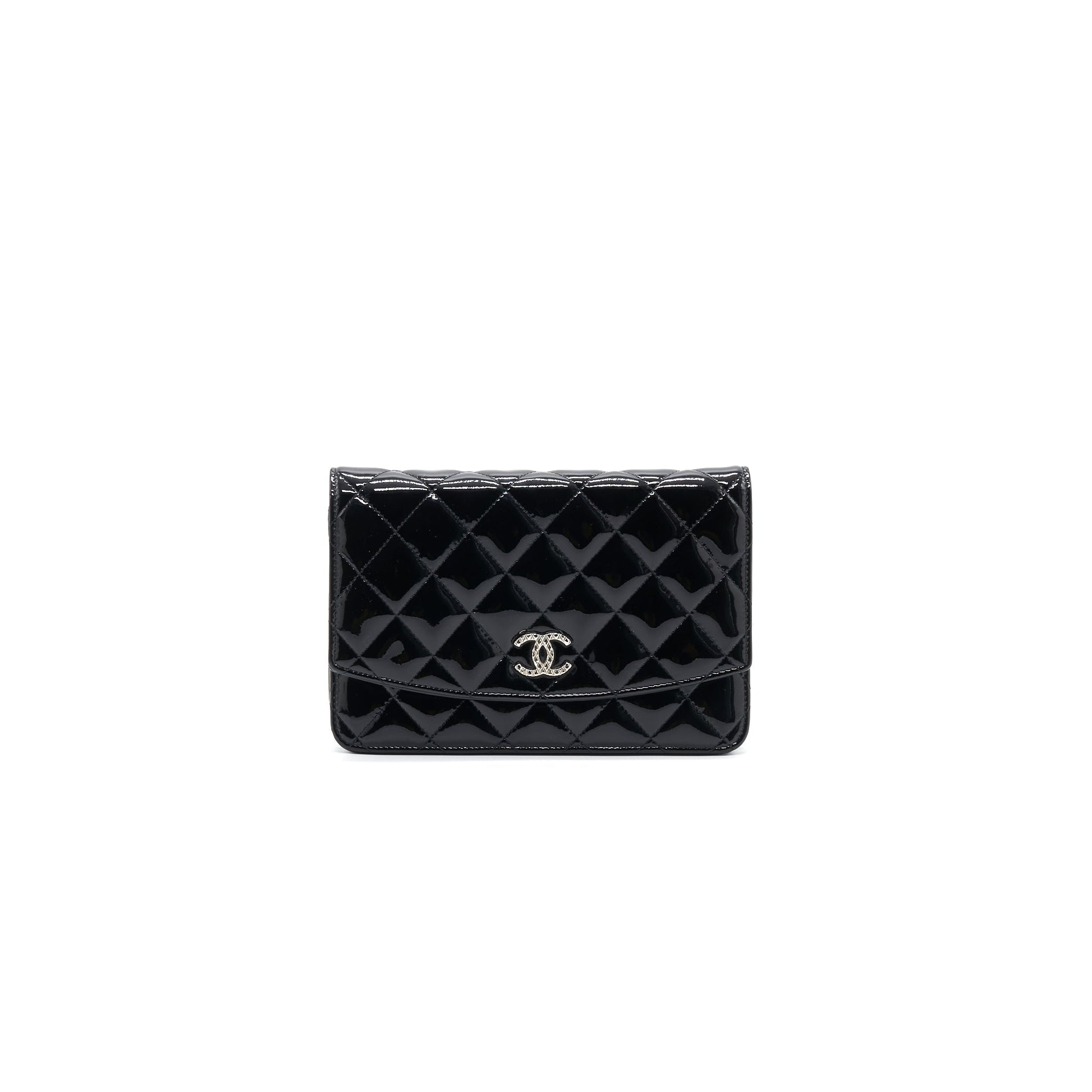 Chanel Wallet on Chain Patent leather black SHW Crossbody