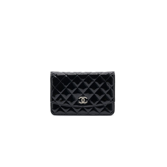 Chanel Wallet on Chain Patent leather black SHW Crossbody