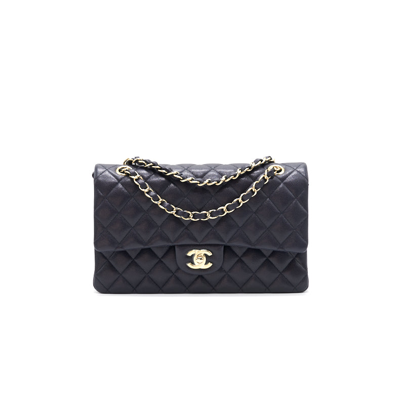 Chanel medium 25cm Classiccal double flap cavier Navy LGHW year 2020 Shoulder Bag