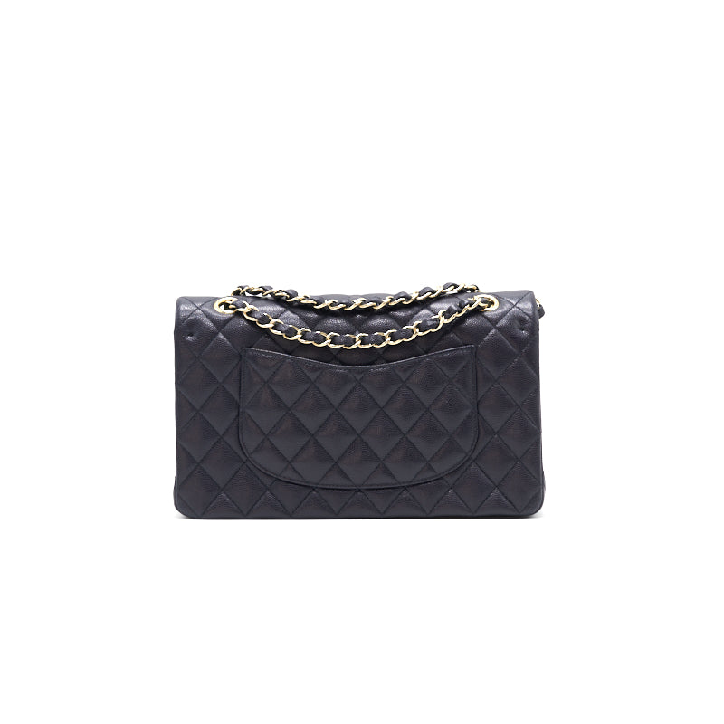 Chanel medium 25cm Classiccal double flap cavier Navy LGHW year 2020 Shoulder Bag