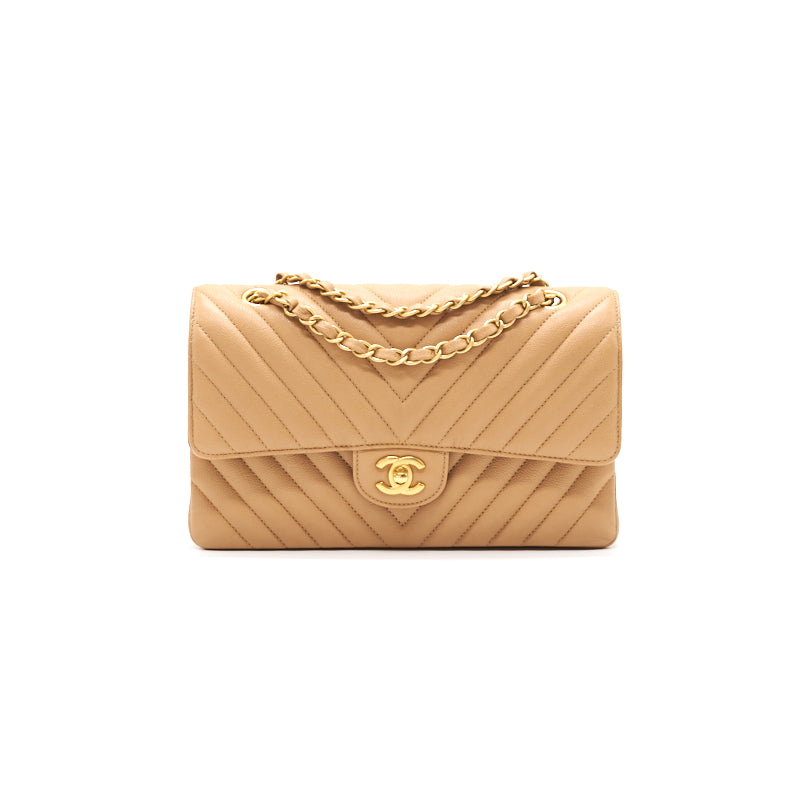 Chanel Medium Classic Flap Dark beige with GHW Shoulder Bag
