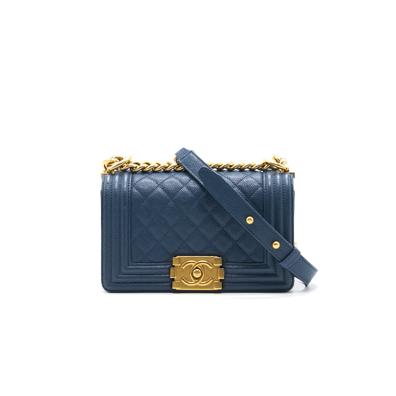 Chanel Small Leboy Cavier Dark Blue GHW Handbag