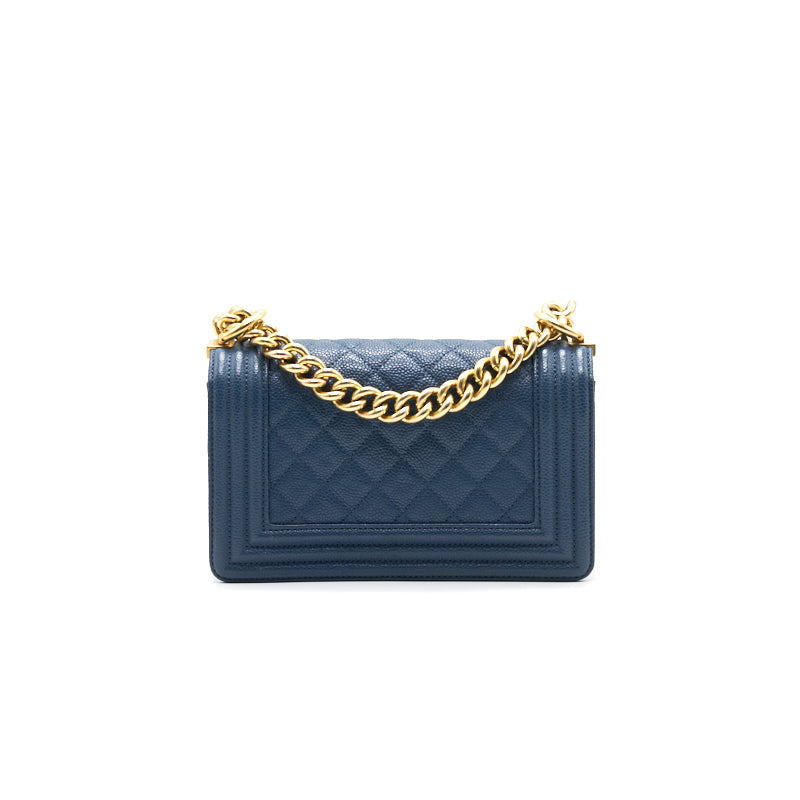 Chanel Small Leboy Cavier Dark Blue GHW Handbag