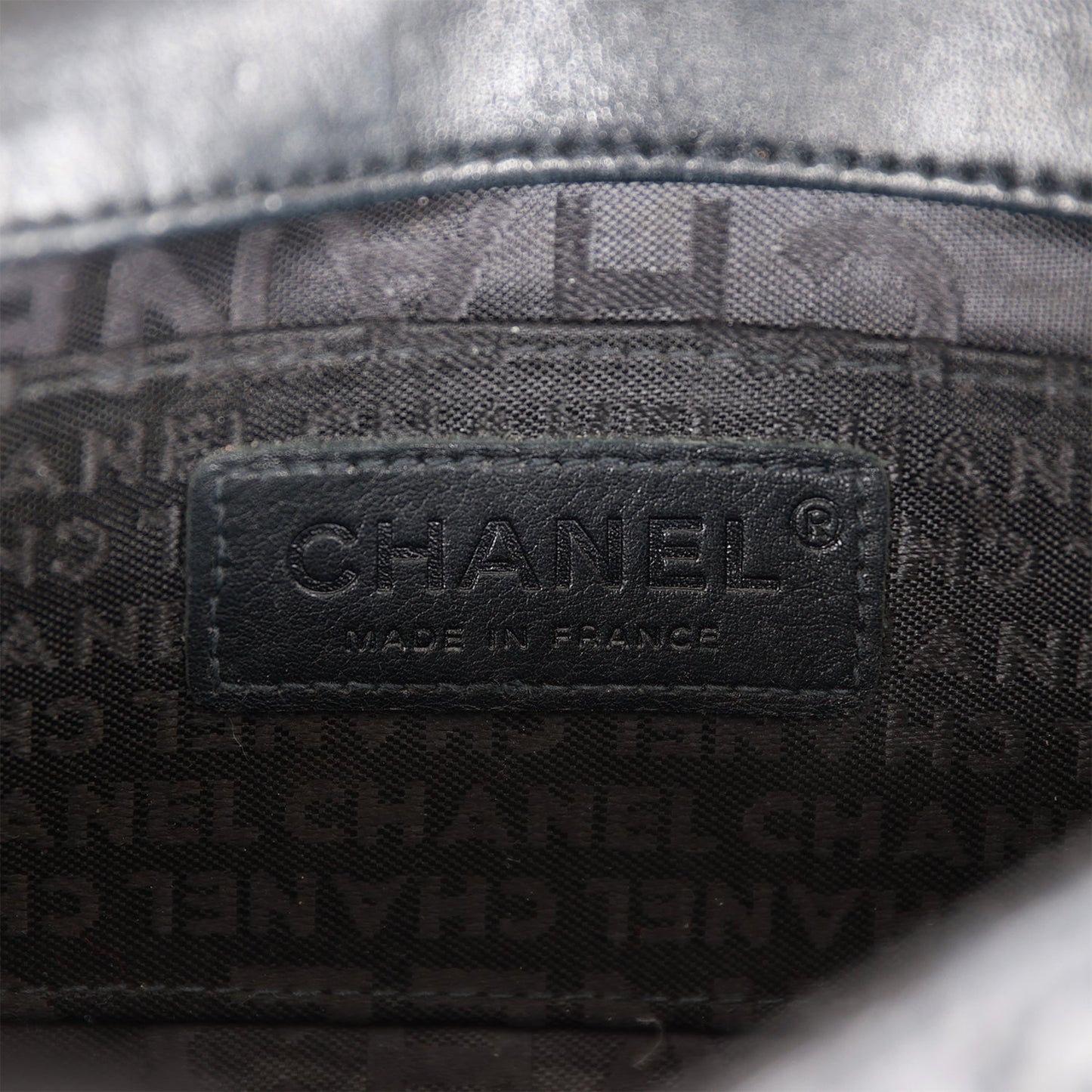 Chanel  Mini Flap Bag Black Python Silver Hardware