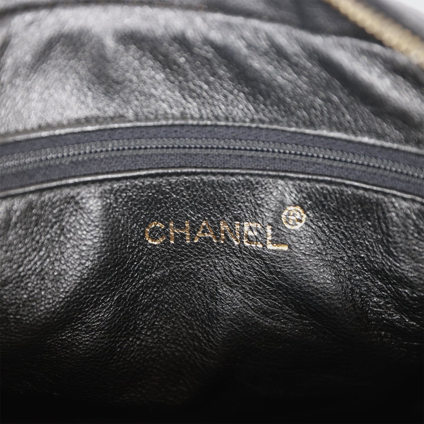 Chanel  Ribbon Camera Bag Black Satin Gold Hardware
