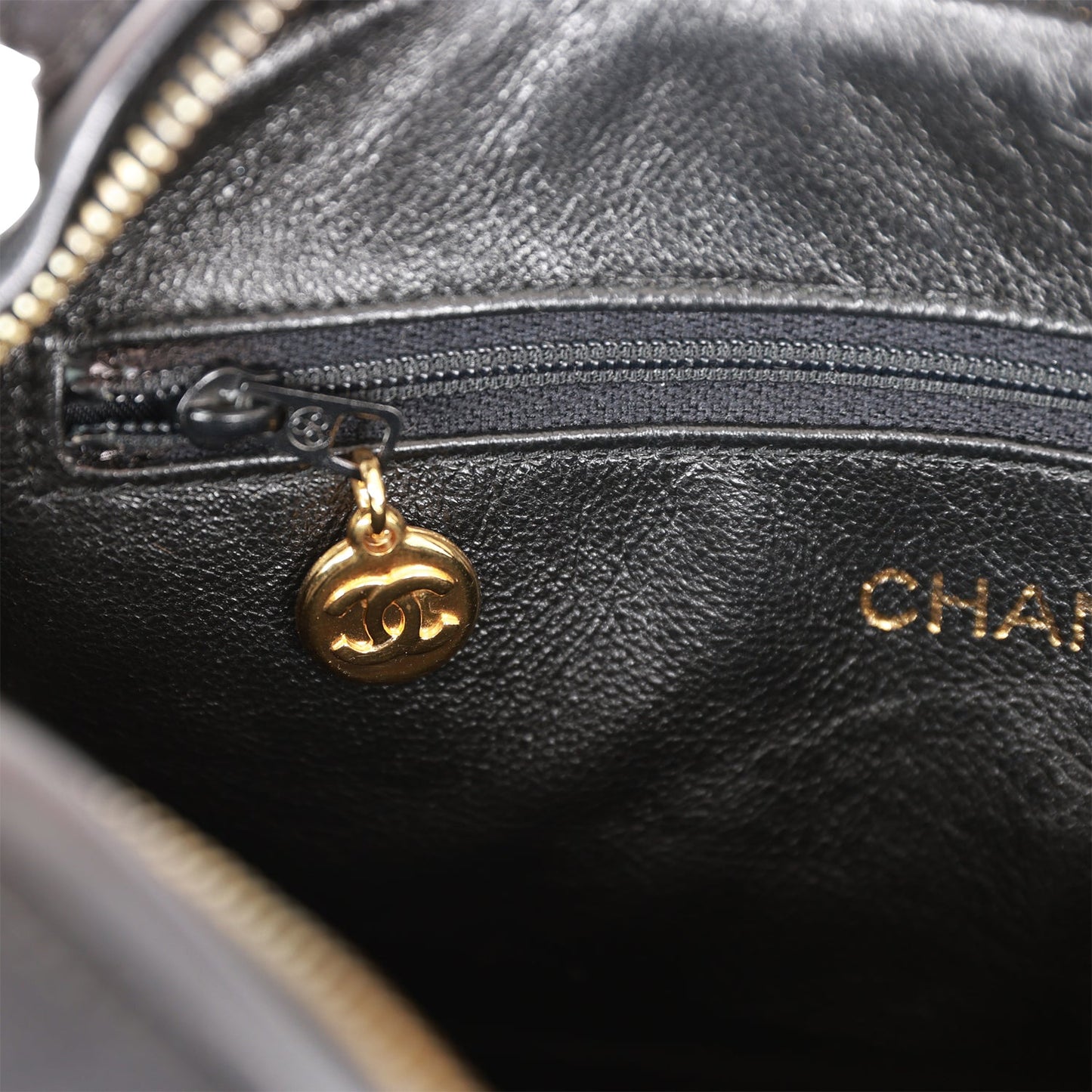 Chanel  Ribbon Camera Bag Black Satin Gold Hardware