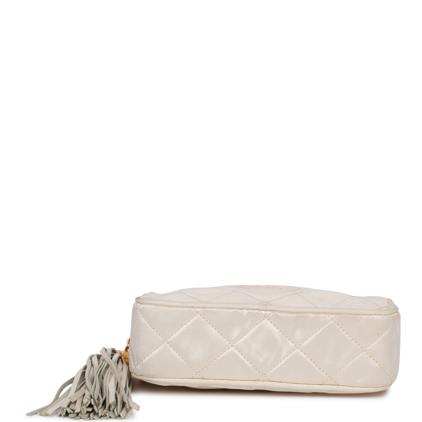 Chanel  Mini Camera Bag Beige Satin Gold Hardware