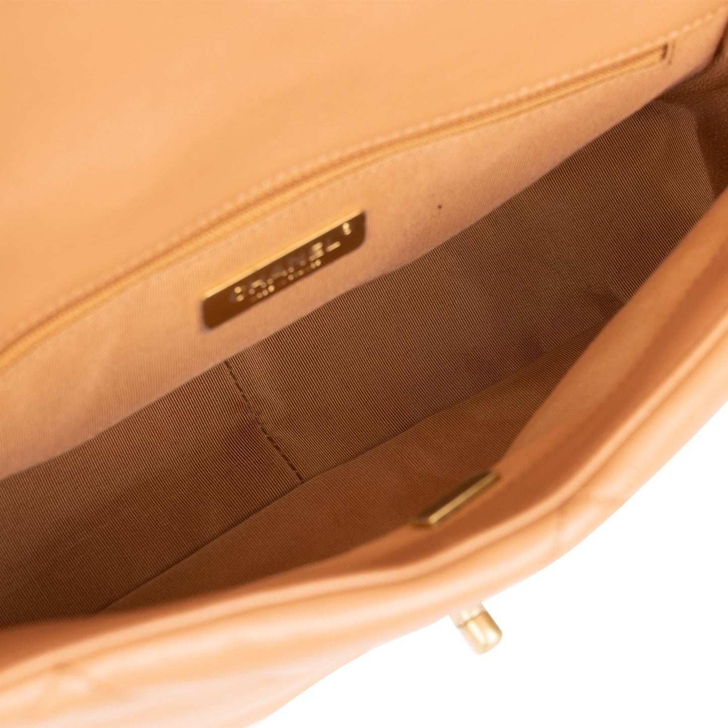 Chanel Large 19 Flap Bag Caramel Lambskin Mixed Hardware
