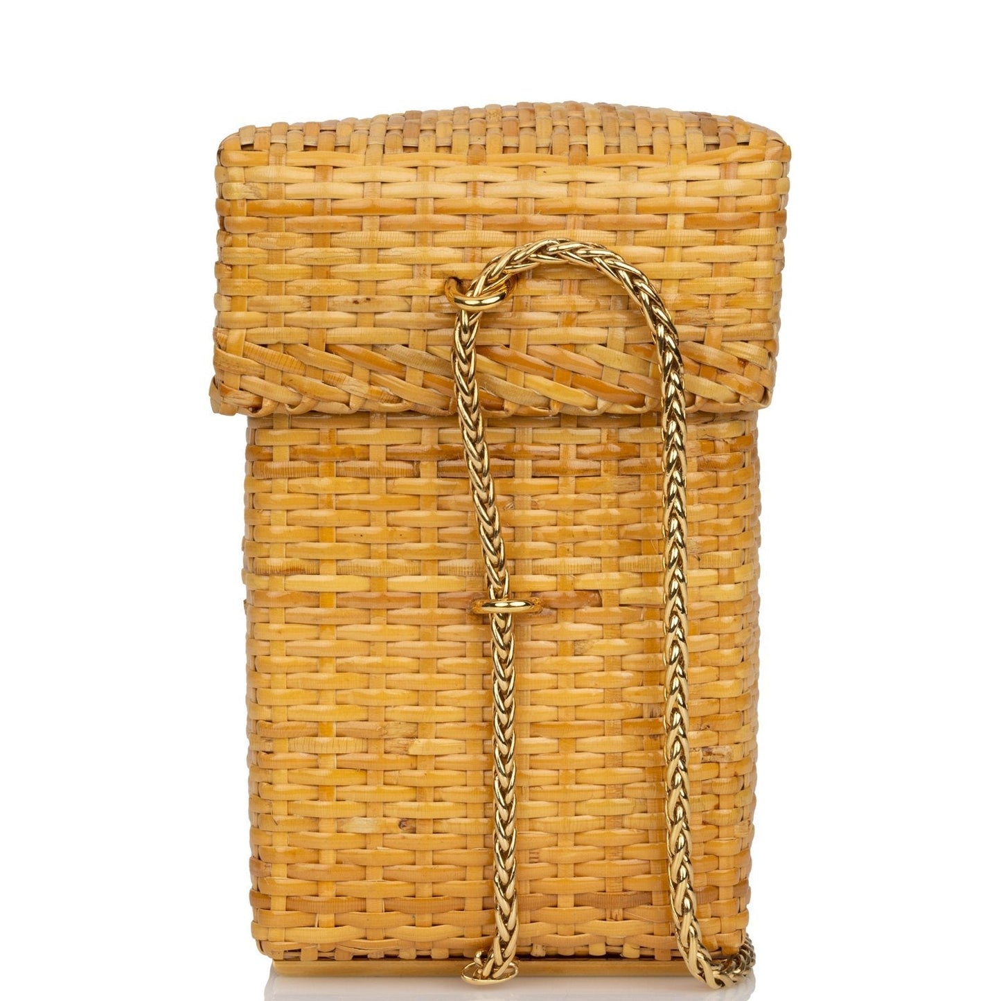 Chanel  Small Picnic Basket Bag Natural Wicker Gold Hardware