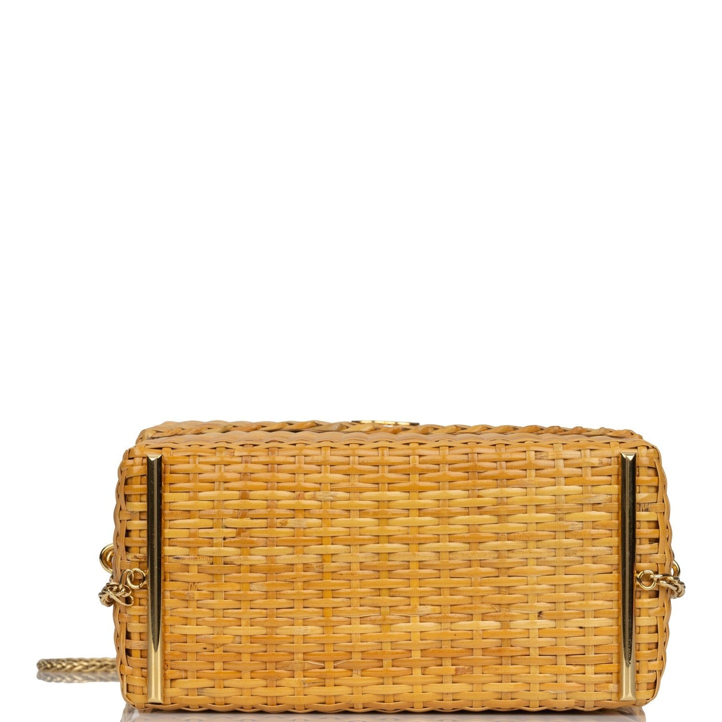 Chanel  Small Picnic Basket Bag Natural Wicker Gold Hardware