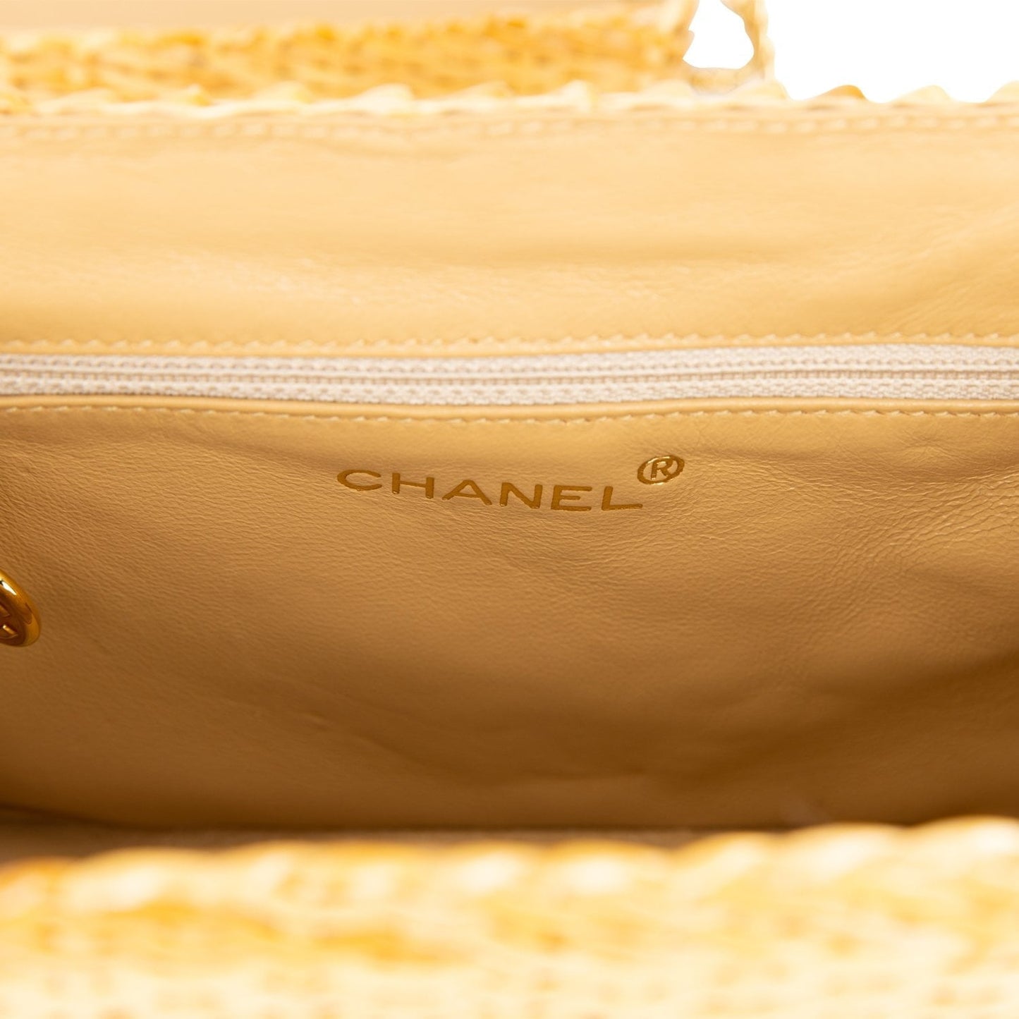 Chanel  Small Picnic Basket Bag Natural Wicker Gold Hardware