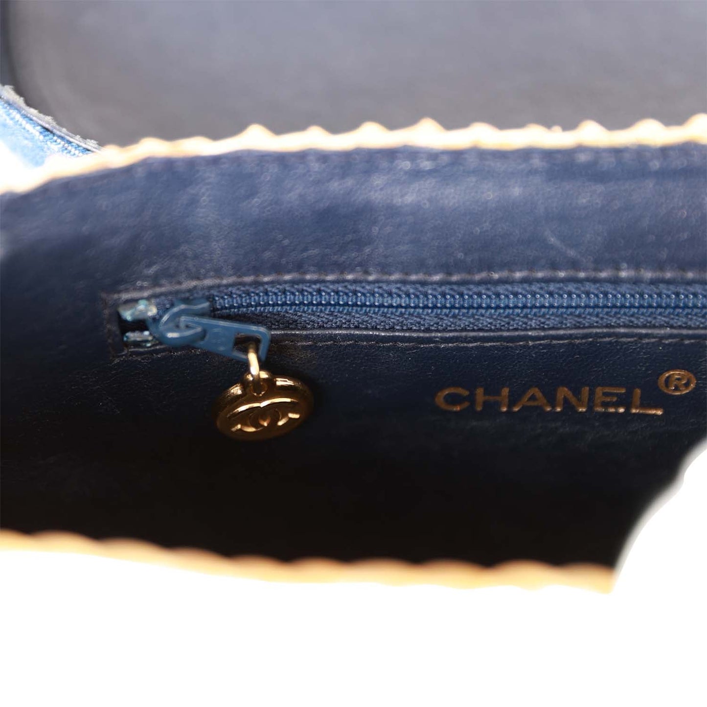 Chanel  Basket Bag Denim and Rattan Wicker Gold Hardware