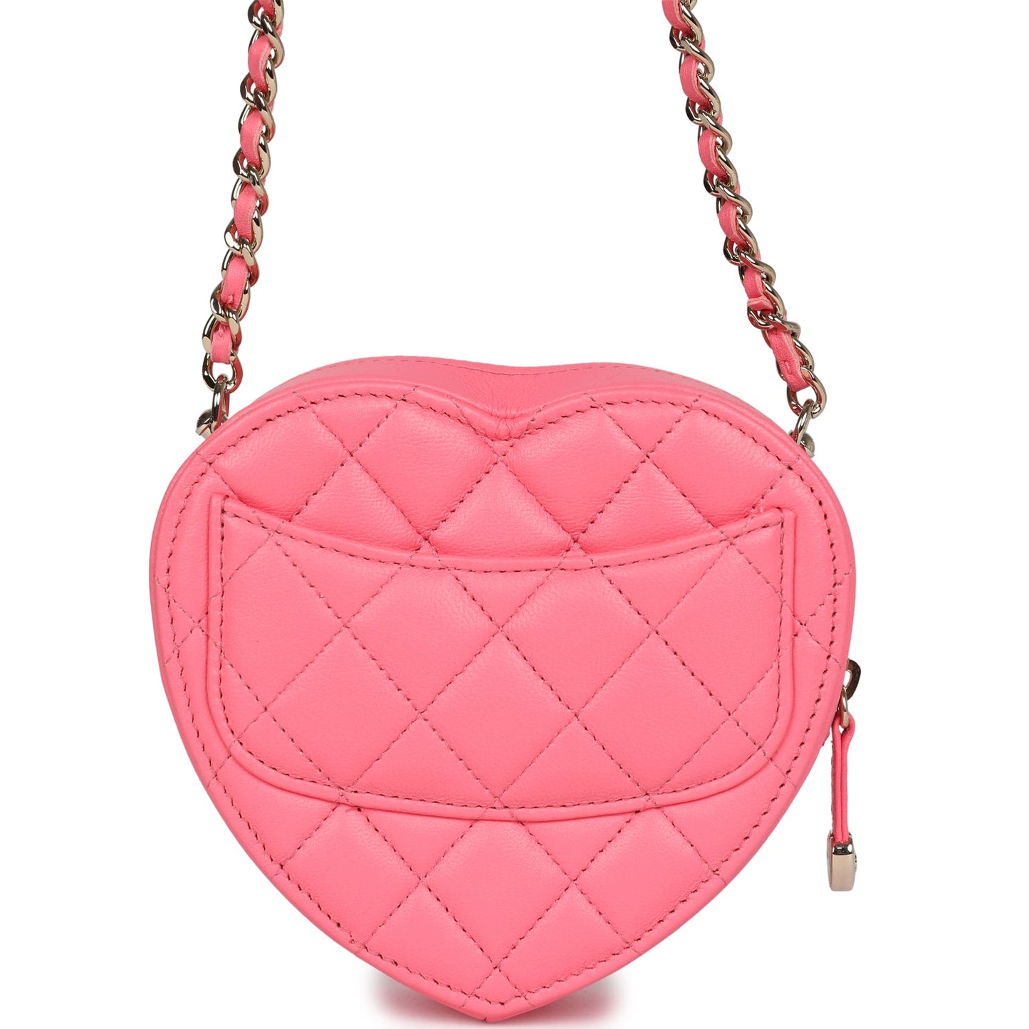Chanel CC In Love Small Heart Bag Pink Lambskin Light Gold Hardware