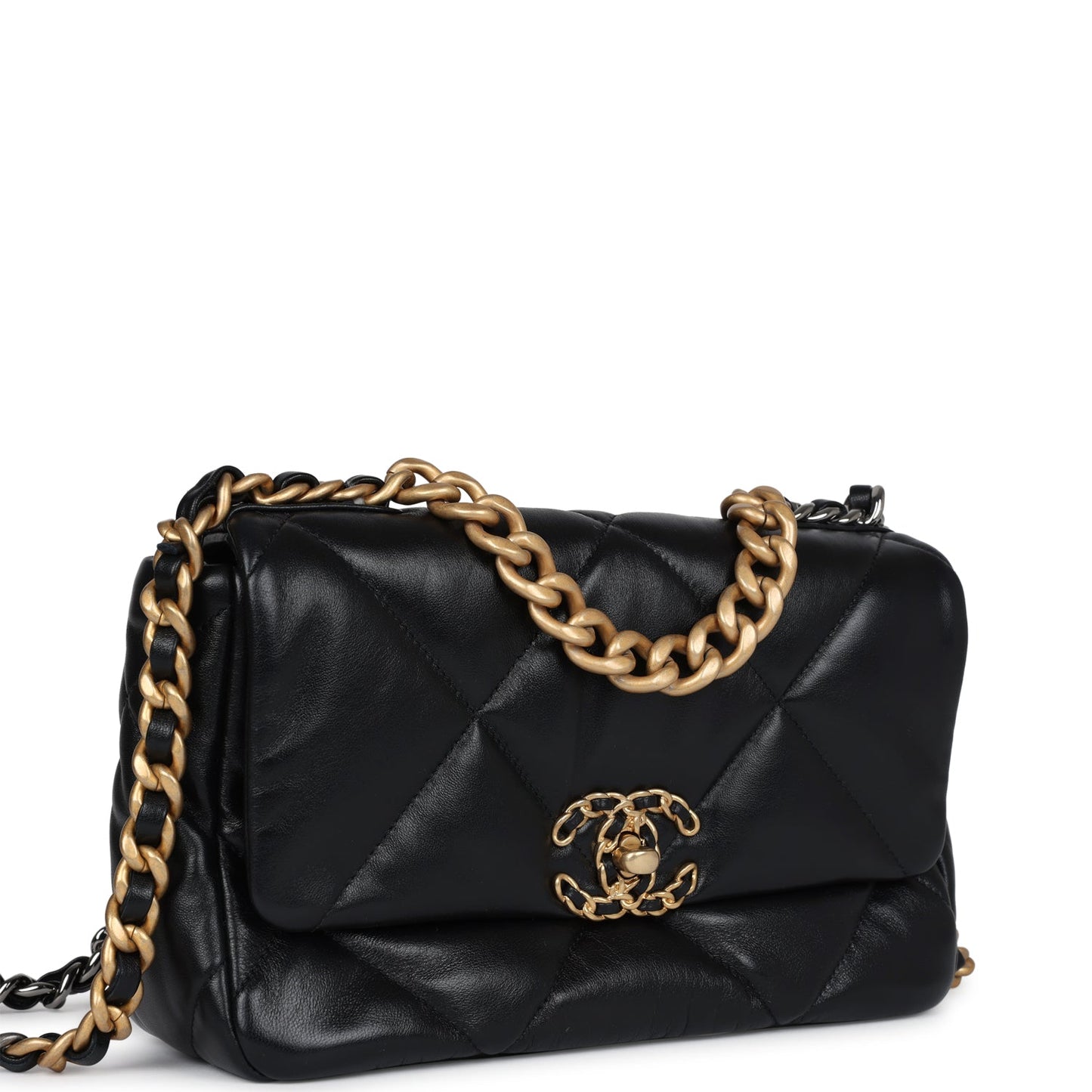 Chanel Medium 19 Flap Bag Black Lambskin Mixed Hardware