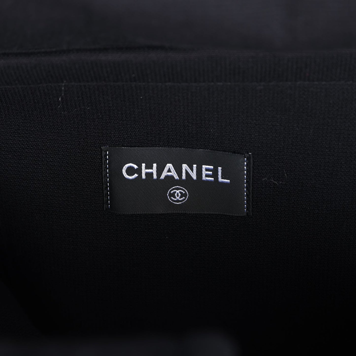 Chanel Coco Beach Tote Black Terry Cloth with Towel