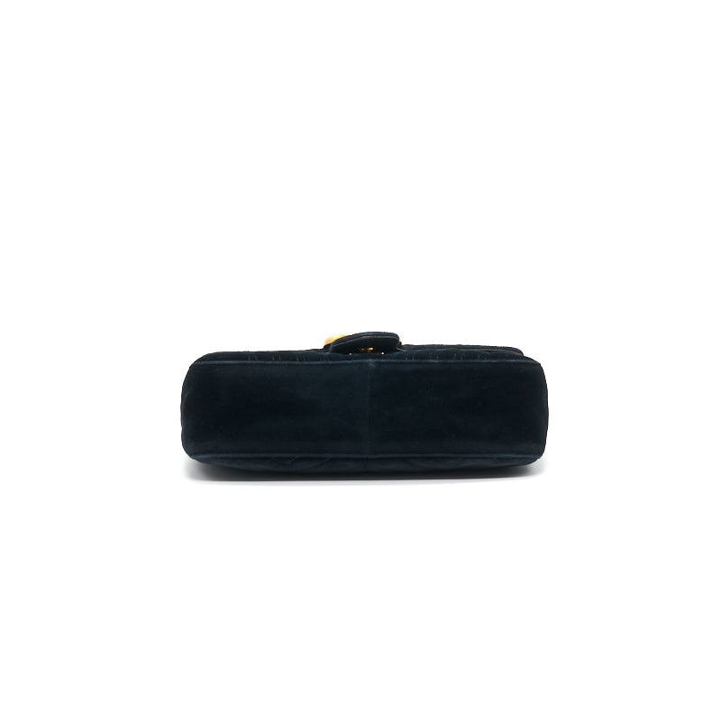 GUCCI SMALL VELVET MARMONT BLACK  26CM