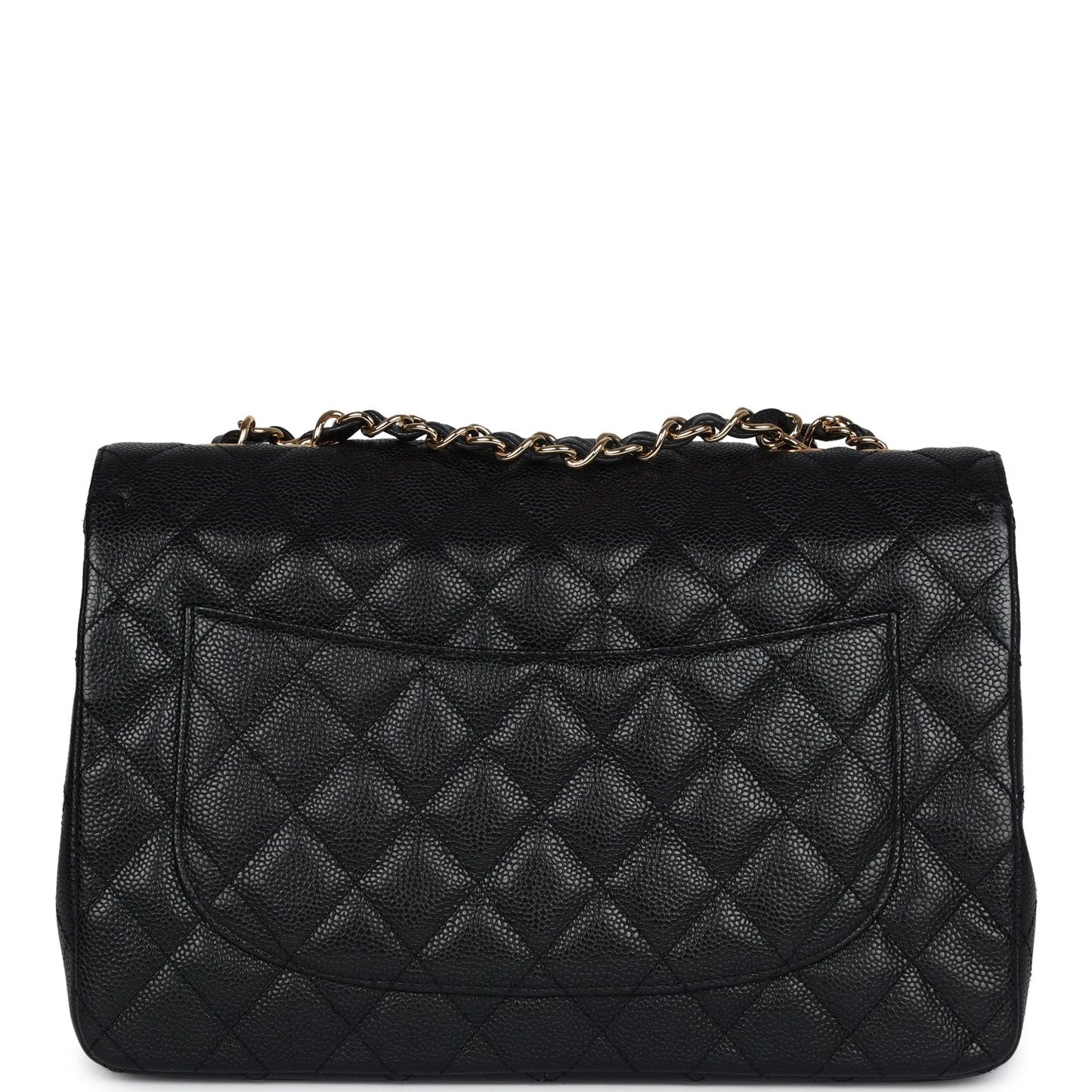 Chanel Jumbo Classic Single Flap Bag Black Caviar Gold Hardware