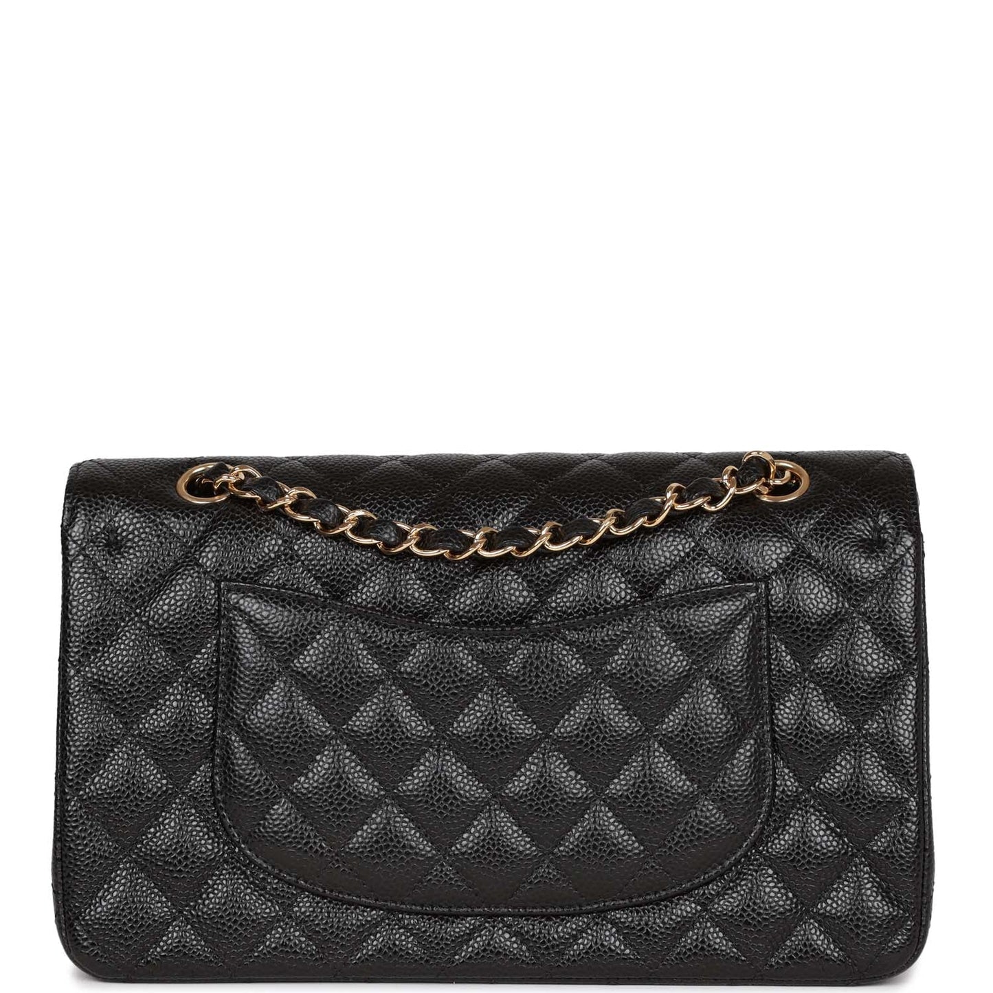 Chanel Medium Classic Double Flap Bag Black Caviar Gold Hardware