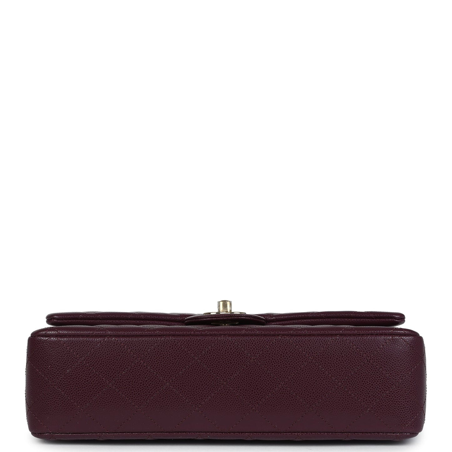 Chanel Medium Classic Double Flap Bag Burgundy Caviar Light Gold Hardware