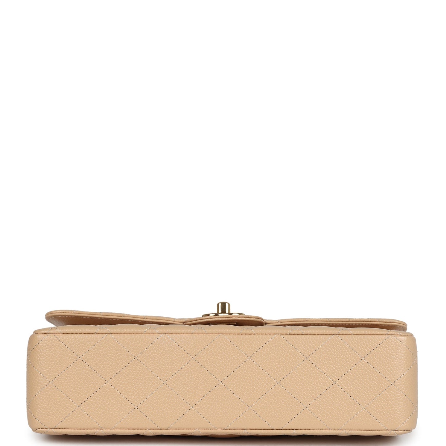 Chanel Medium Classic Double Flap Beige Caviar Gold Hardware