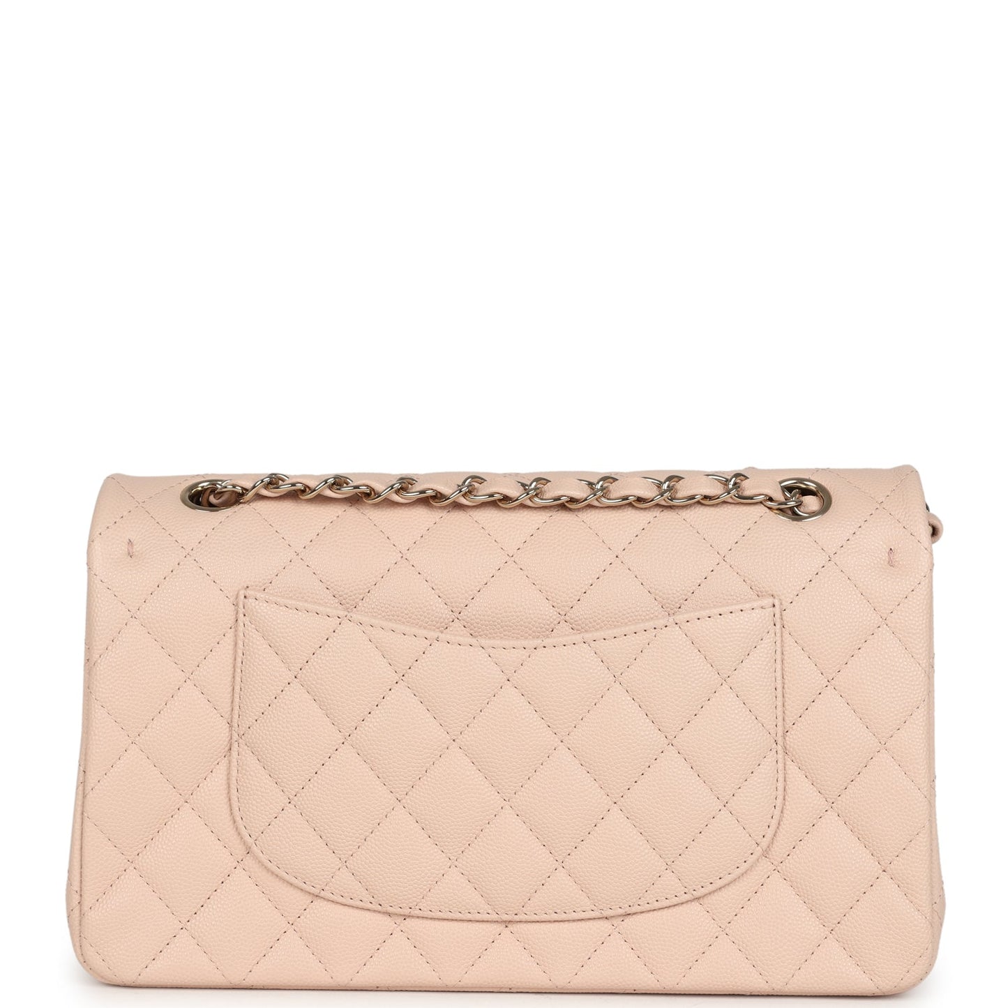 Chanel Medium Classic Double Flap Light Beige Caviar Light Gold Hardware Crossbody