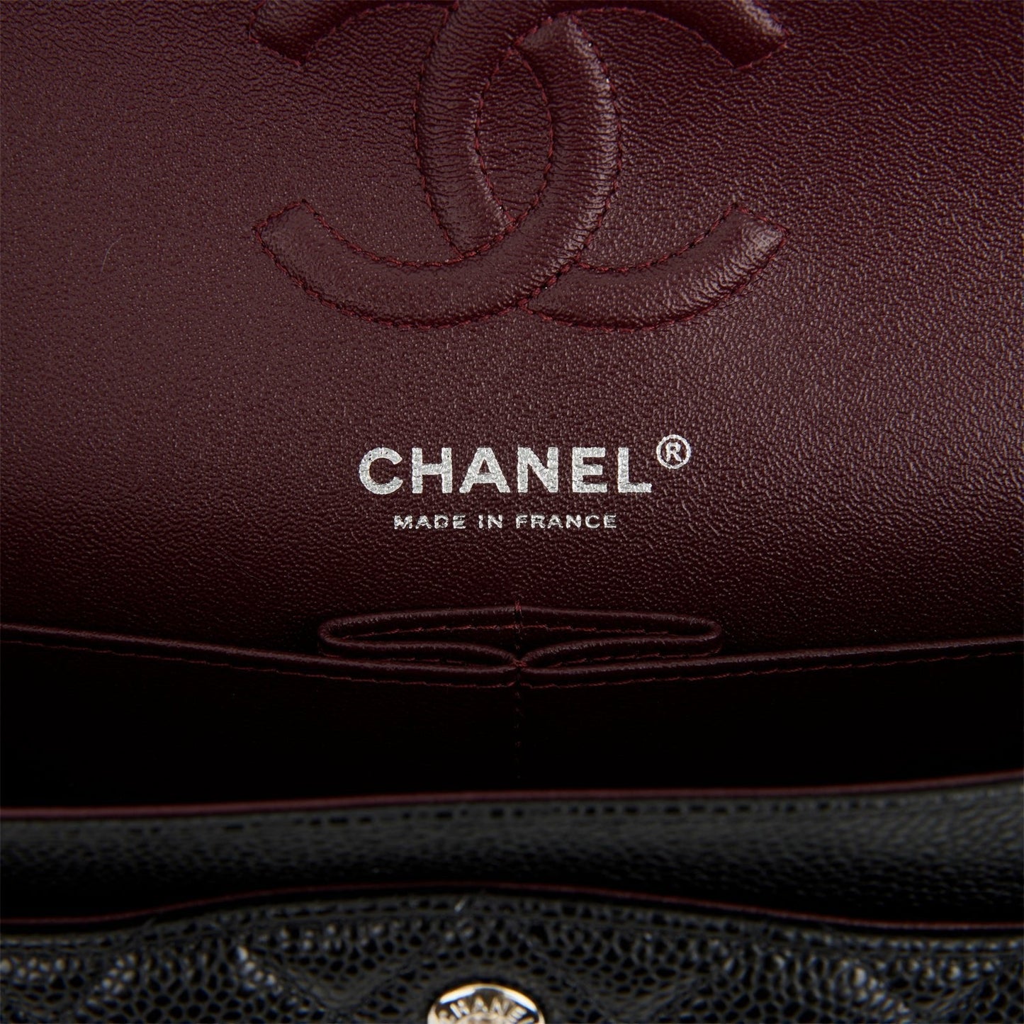 Chanel Small Classic Double Flap Black Caviar Silver Hardware
