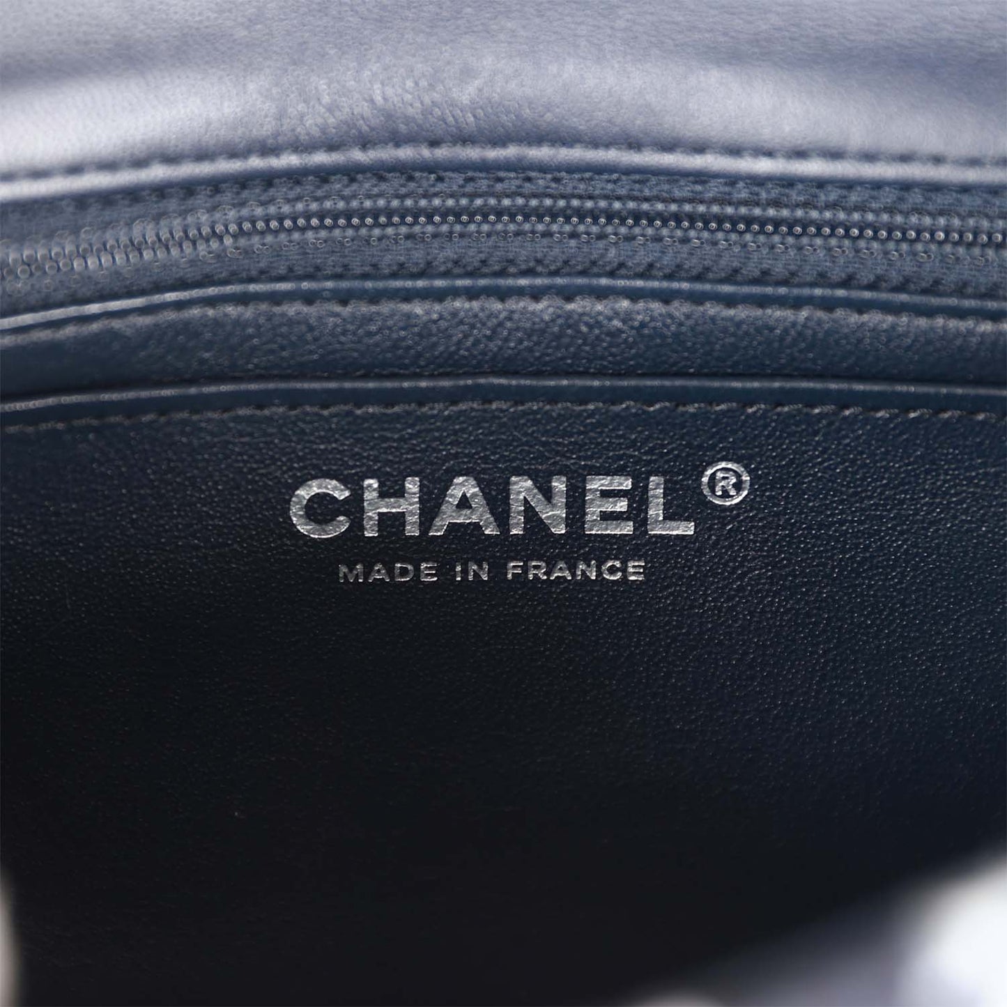 Chanel Mini Rectangular Flap Bag Blue Tweed Silver Hardware
