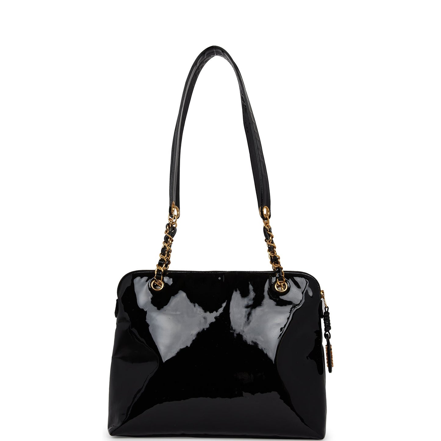 Chanel  Tote Bag Black Patent Gold Hardware