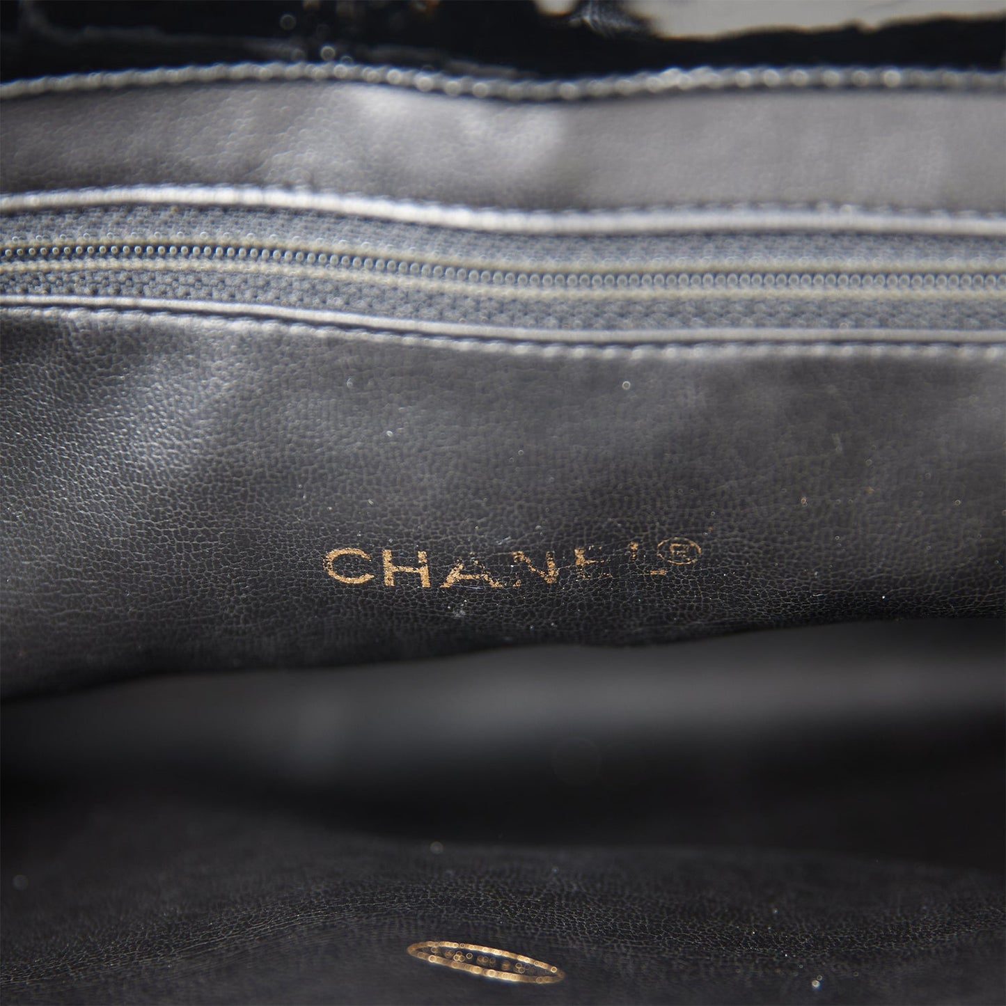 Chanel  Tote Bag Black Patent Gold Hardware