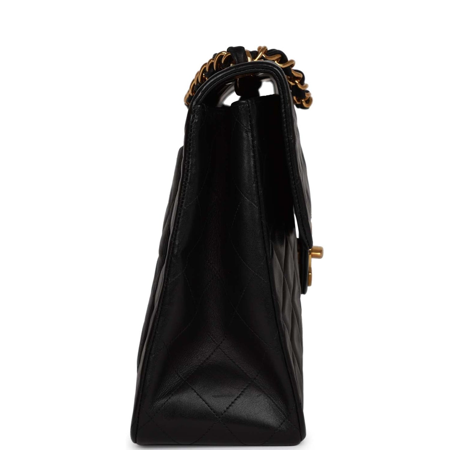 Chanel  XL Jumbo Flap Bag Black Lambskin Gold Hardware