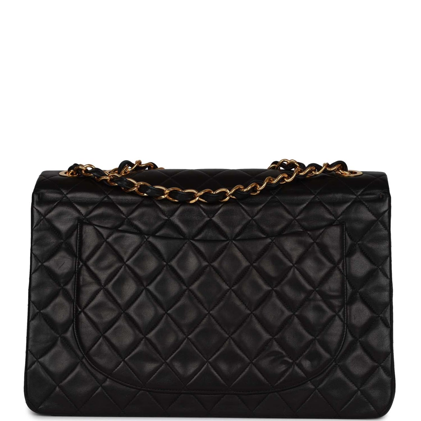 Chanel  XL Jumbo Flap Bag Black Lambskin Gold Hardware