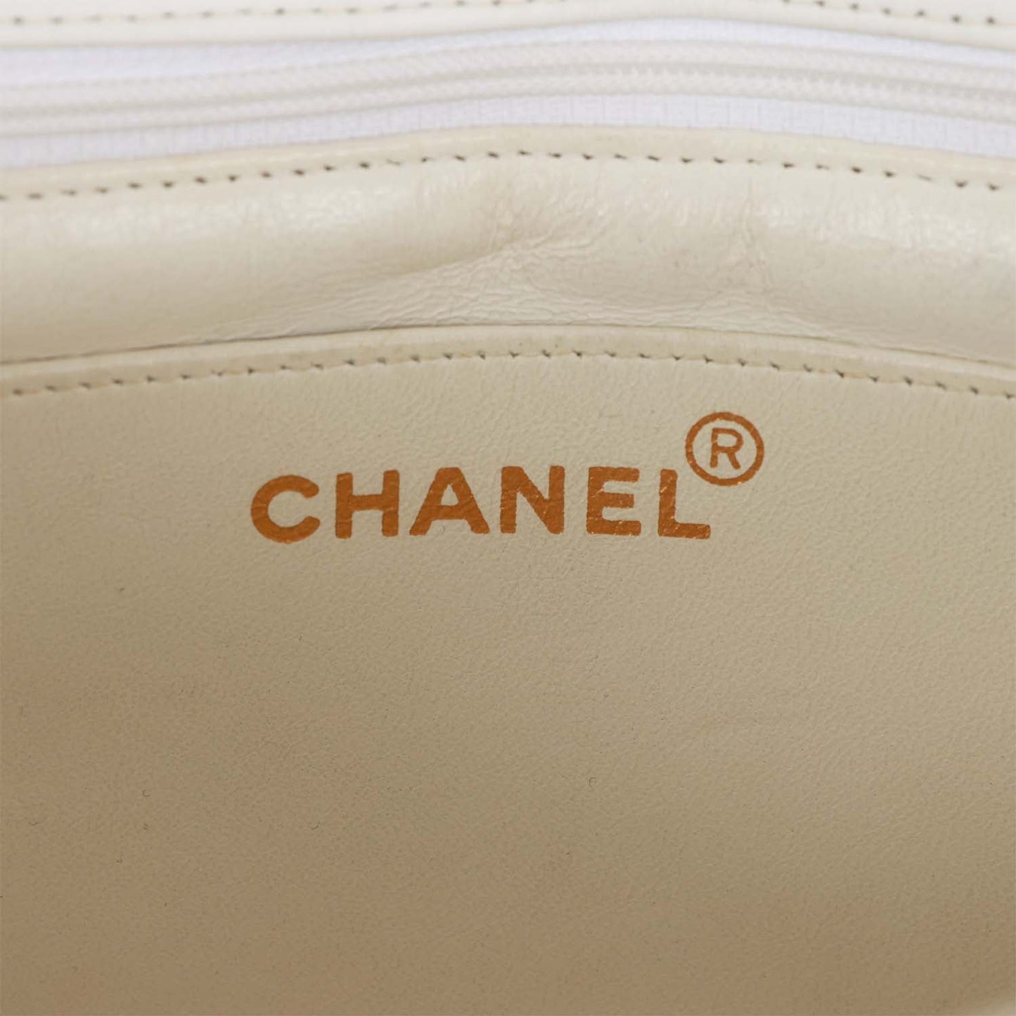 Chanel  Medium Diana Flap Bag White and Black Lambskin Gold Hardware