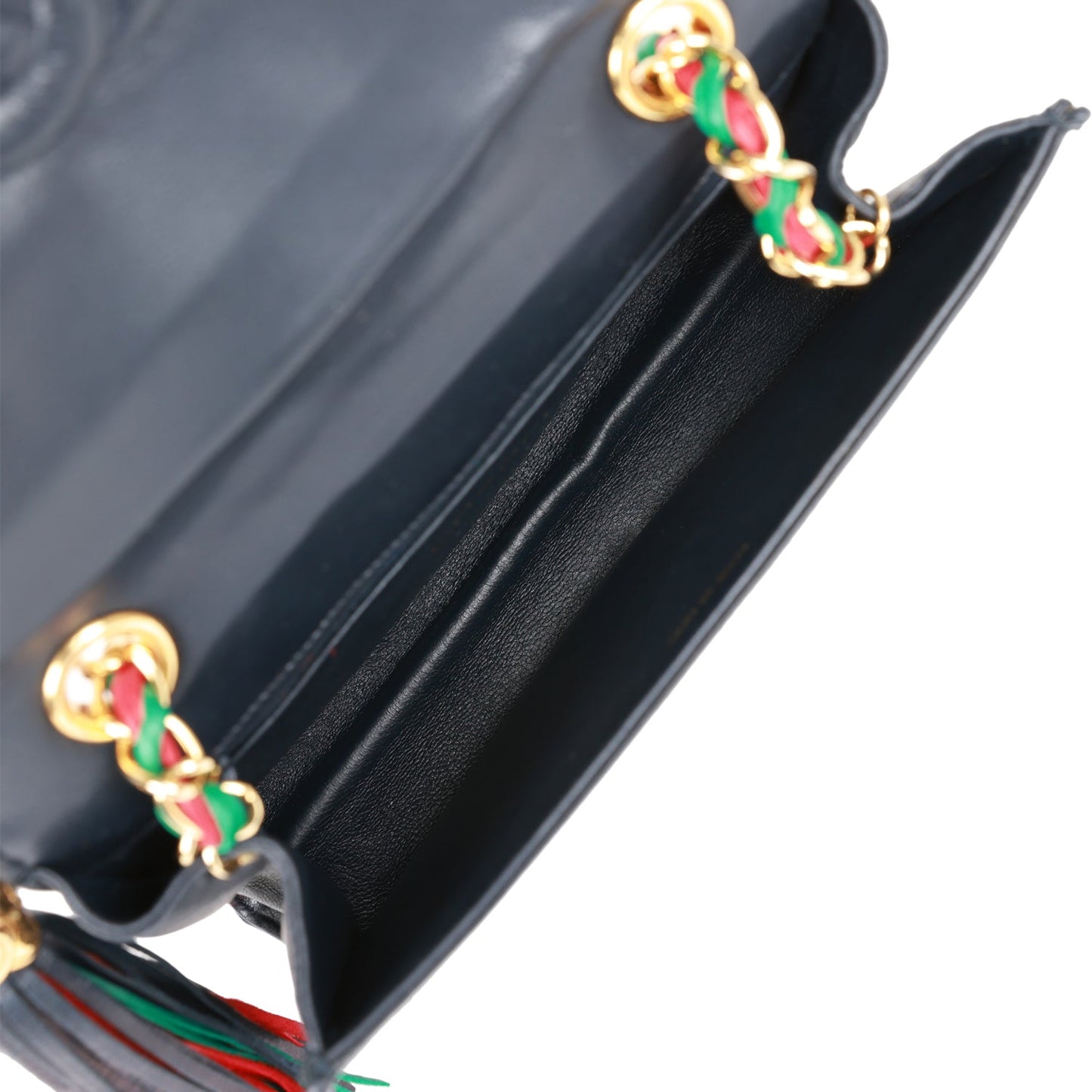 Chanel  Harlequin Flap Bag Green, Red and Blue Lambskin Gold Hardware