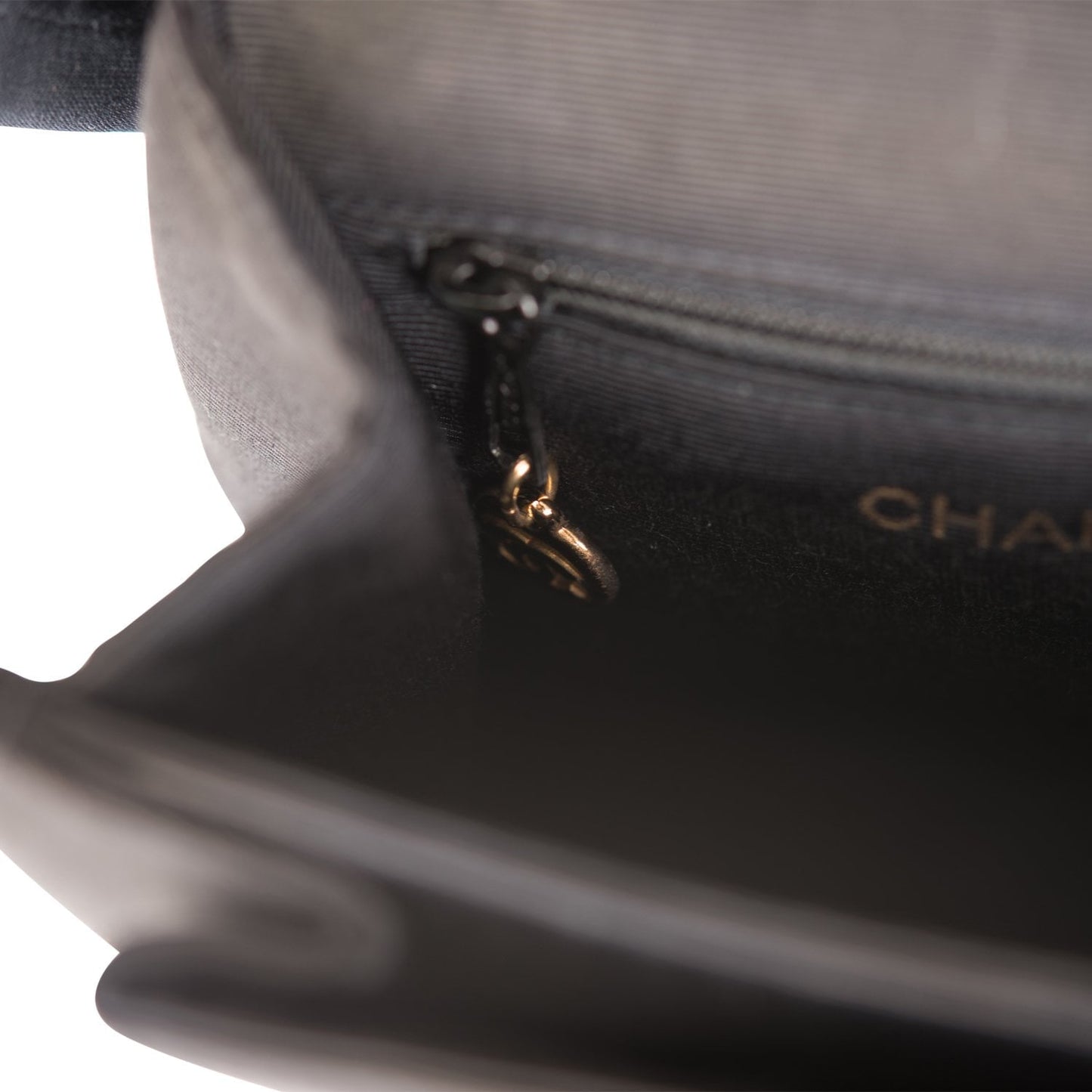 Chanel  Mini Kelly Bag Black Satin Gold Hardware