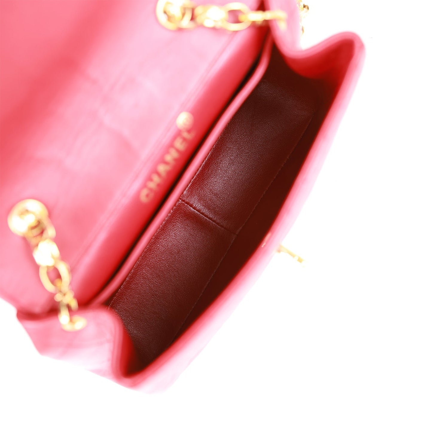 Chanel  Trapeze Flap Bag Red Lambskin Gold Hardware