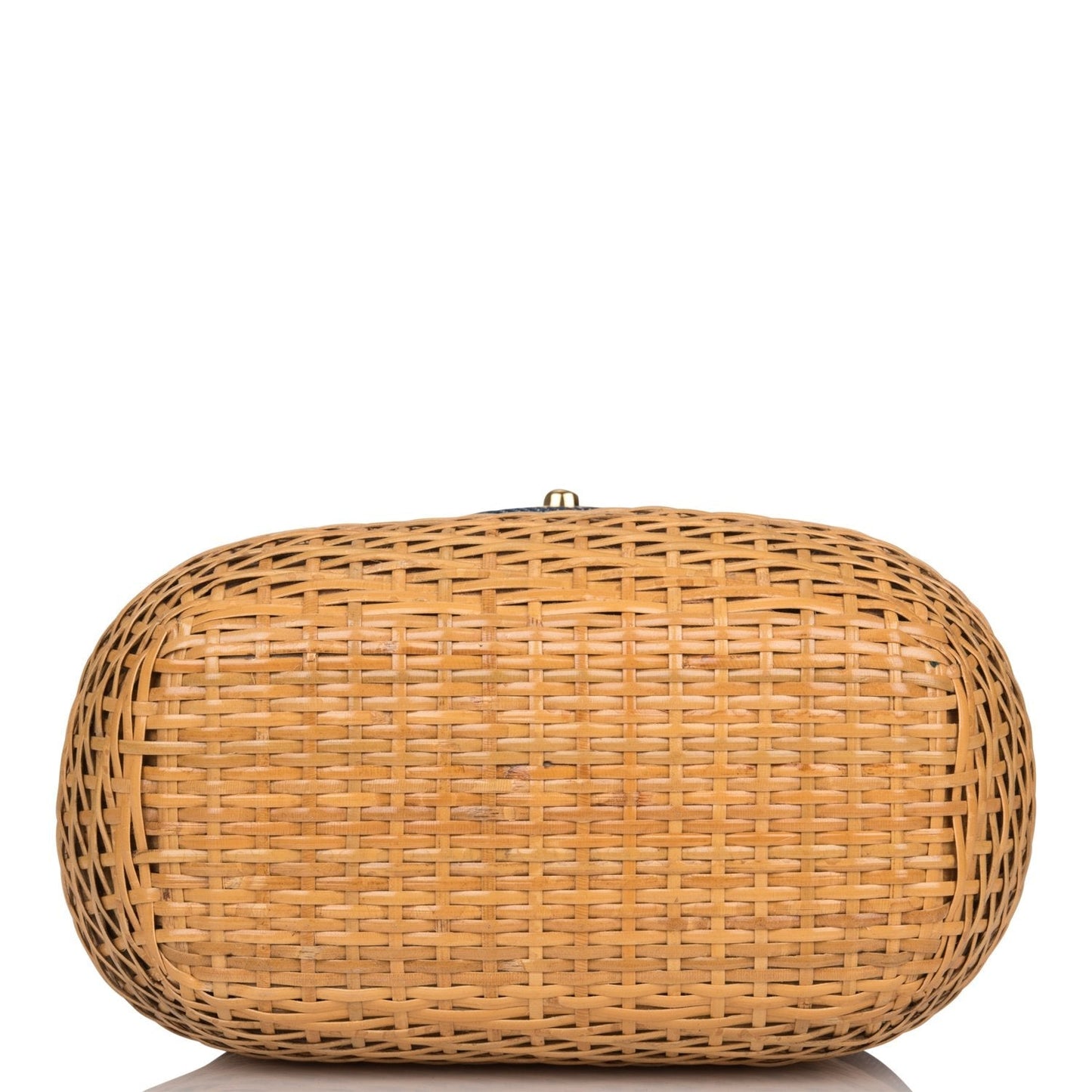 Chanel  Basket Bag Denim and Wicker Gold Hardware