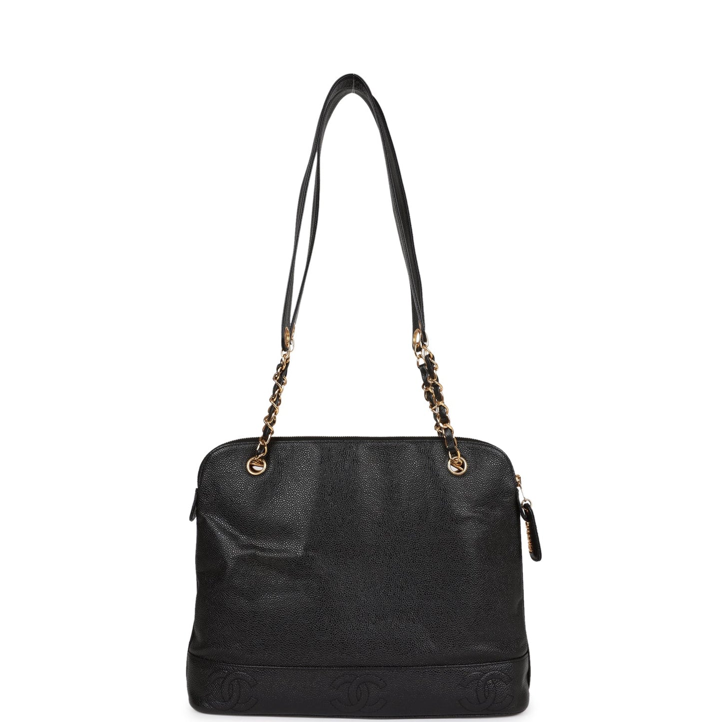 Chanel  Triple CC Tote Bag Black Caviar Gold Hardware