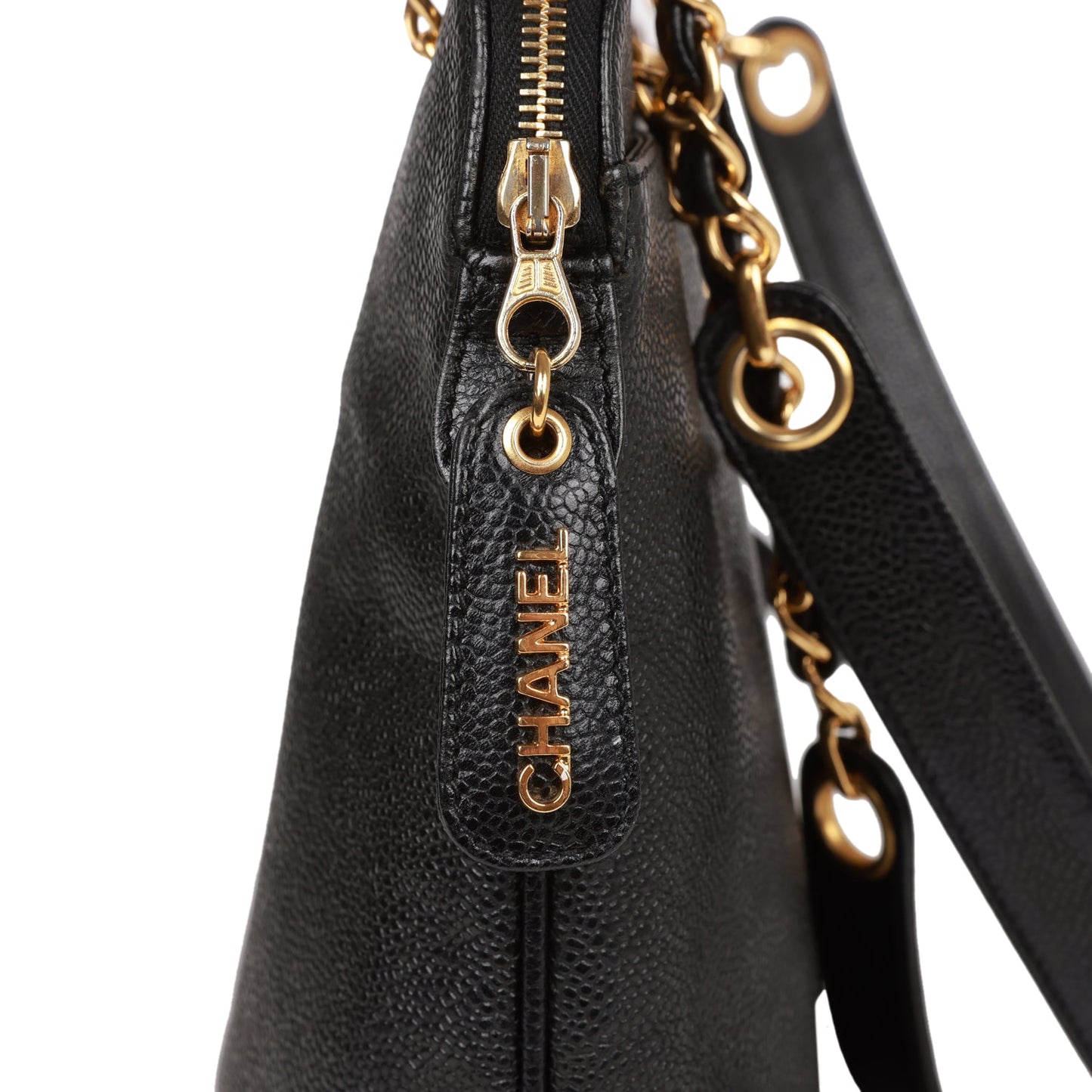 Chanel  Triple CC Tote Bag Black Caviar Gold Hardware