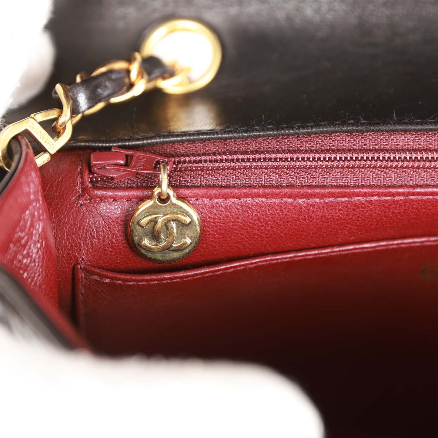 Chanel  Medium Diana Flap Bag Black Quilted Lambskin Gold Hardware