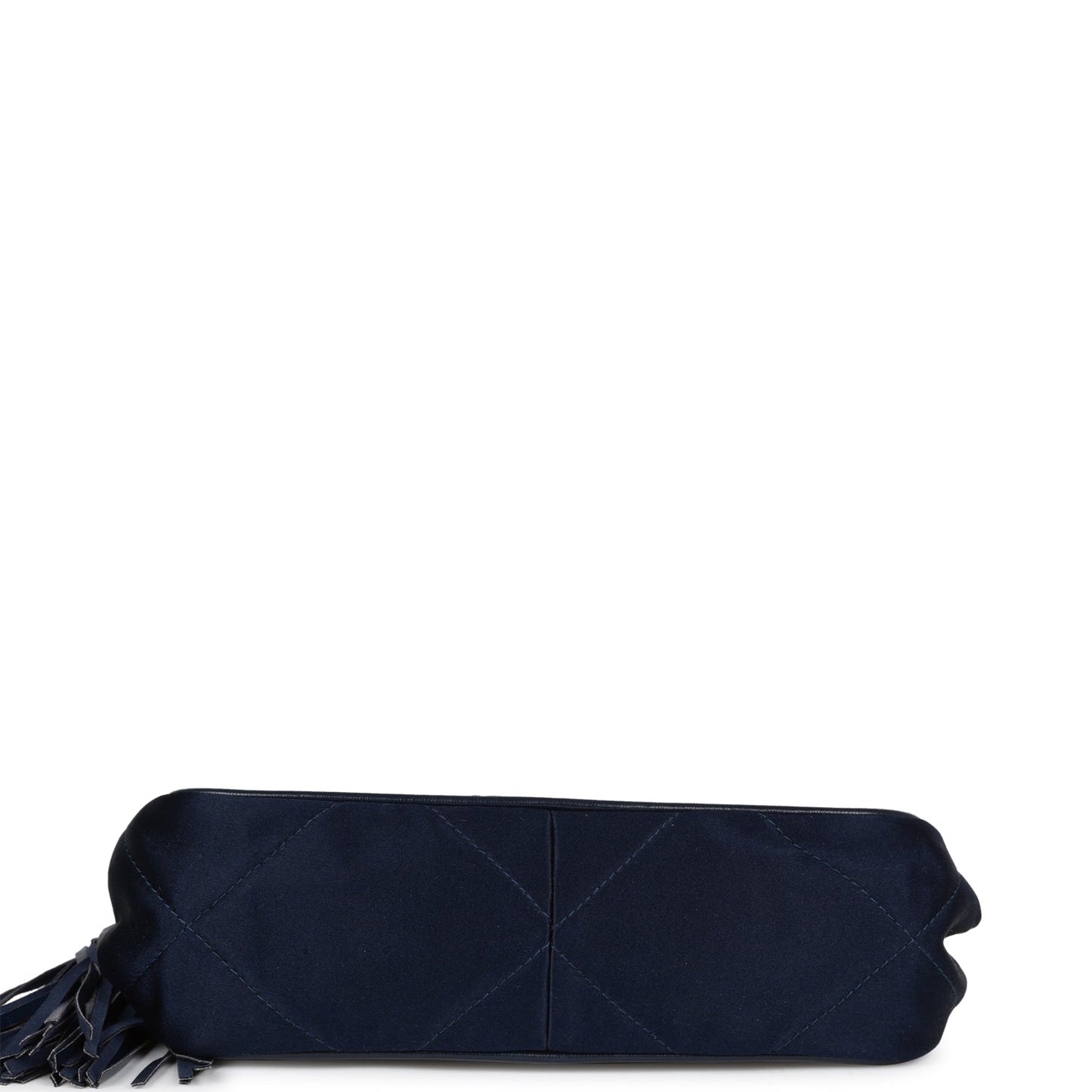 Chanel  Frame Tassel Bag Navy Satin Gold Hardware