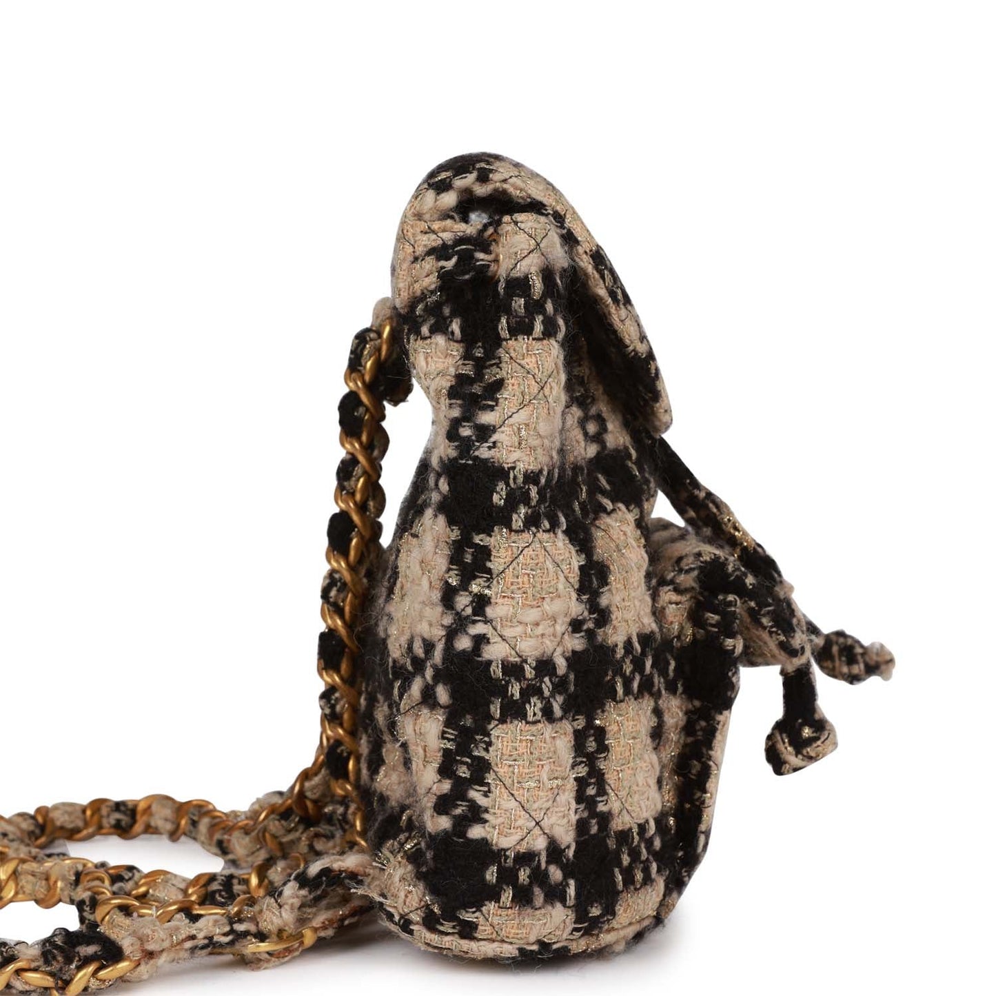 Chanel  Duma Backpack Beige and Black Tweed Gold Hardware