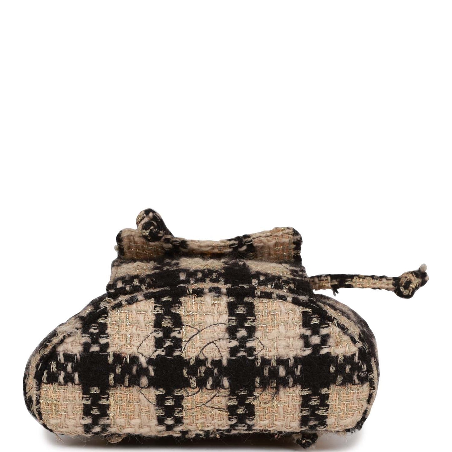 Chanel  Duma Backpack Beige and Black Tweed Gold Hardware