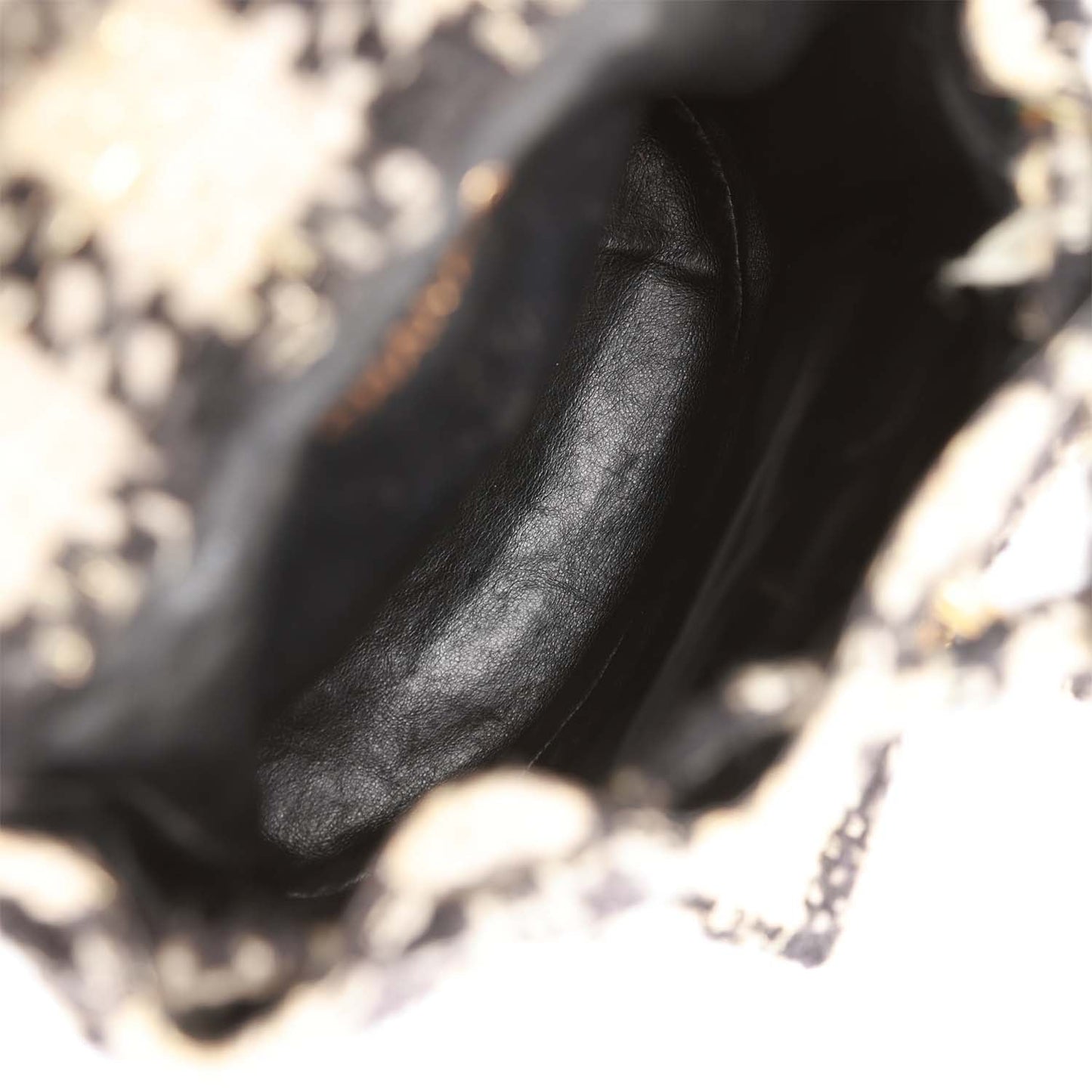 Chanel  Duma Backpack Beige and Black Tweed Gold Hardware