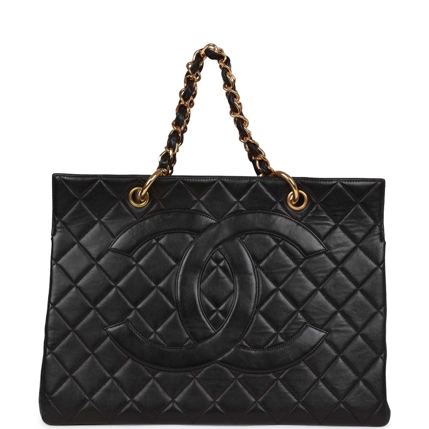 Chanel  Grand CC Timeless Tote Bag Black Lambskin Gold Hardware
