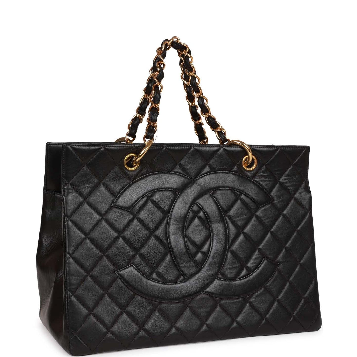 Chanel  Grand CC Timeless Tote Bag Black Lambskin Gold Hardware