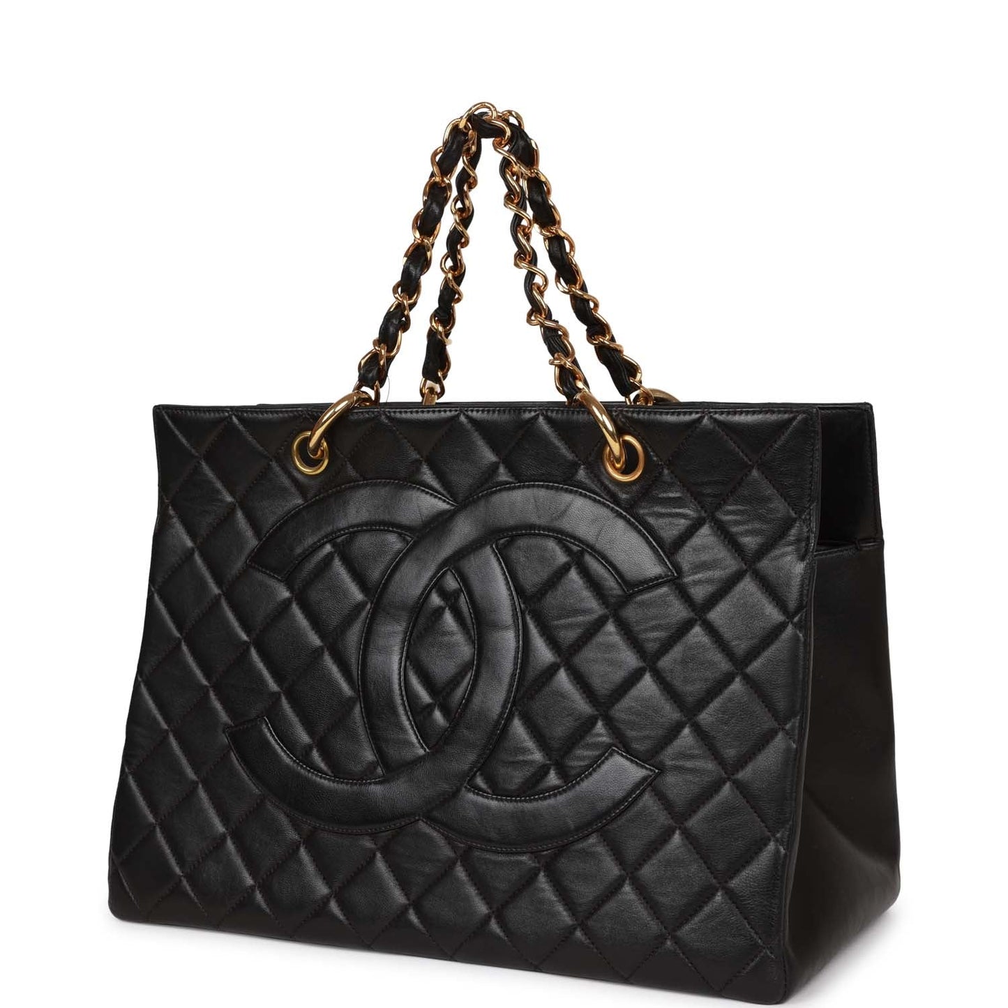 Chanel  Grand CC Timeless Tote Bag Black Lambskin Gold Hardware